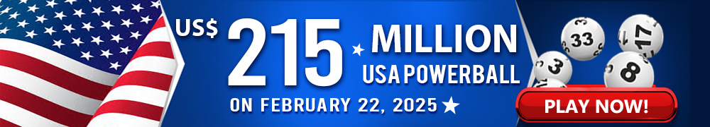 Start Winning BIGGER MULTI-MILLION Jackpots US$ 215 Million from USA Powerball on February 22!