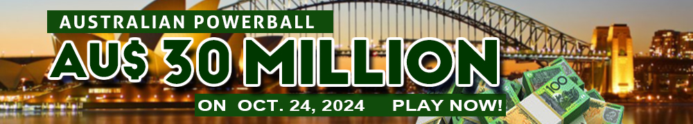 AU$ 30 Million on October 24, 2024 in the Australian Powerball Draw