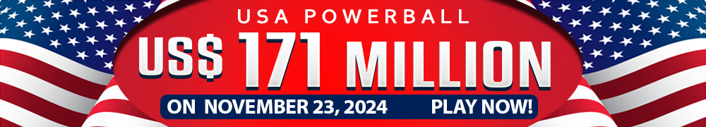 Start Winning BIGGER MULTI-MILLION Jackpots US$ 171 Million from USA Powerball on November 23!